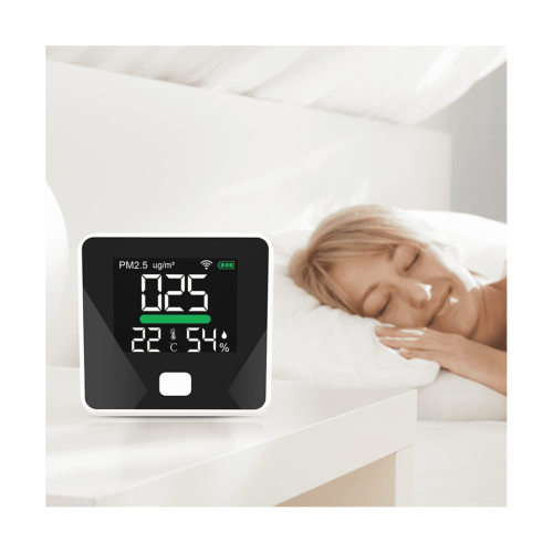 Μετρητής Ποιότητας Αέρα Tuya WiFi PM2.5Temperature Υγρασίας Φορητή Οθόνη LED Γραφείου 1