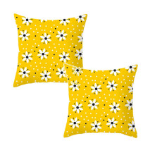 Coussin décoratif Xubond 45 x 45 cm (18 x 18 pouces) en lin, compatible avec canapé, lit et voiture - Tissu multicolore