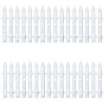 16 stuks kerstboomhekjes van 30 cm (12 inch) van kunststof, geschikt als afbakening voor kerstboom, feest, bruiloft, tuin en huisdecoratie, wit