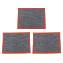 Lot de 3 tapis de cuisson perforés en silicone antiadhésif pour four, idéal pour les biscuits, le pain, les macarons et autres gourmandises.