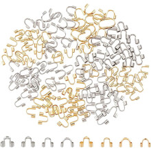 160 pièces, 2 couleurs, 8 styles, protections et anneaux de sécurité en acier inoxydable chirurgical 304 en forme de U, pour fils et câbles