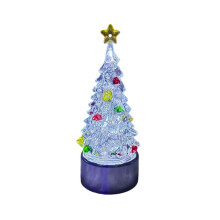 Luminous Christmas Tree Ornaments 4.3IN (Silver White Light), Compatible with Xmas Tree, Night Light Decoration
