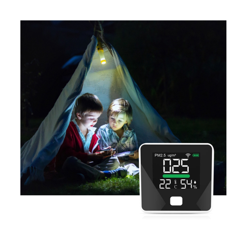 Μετρητής Ποιότητας Αέρα Tuya WiFi PM2.5Temperature Υγρασίας Φορητή Οθόνη LED Γραφείου 2
