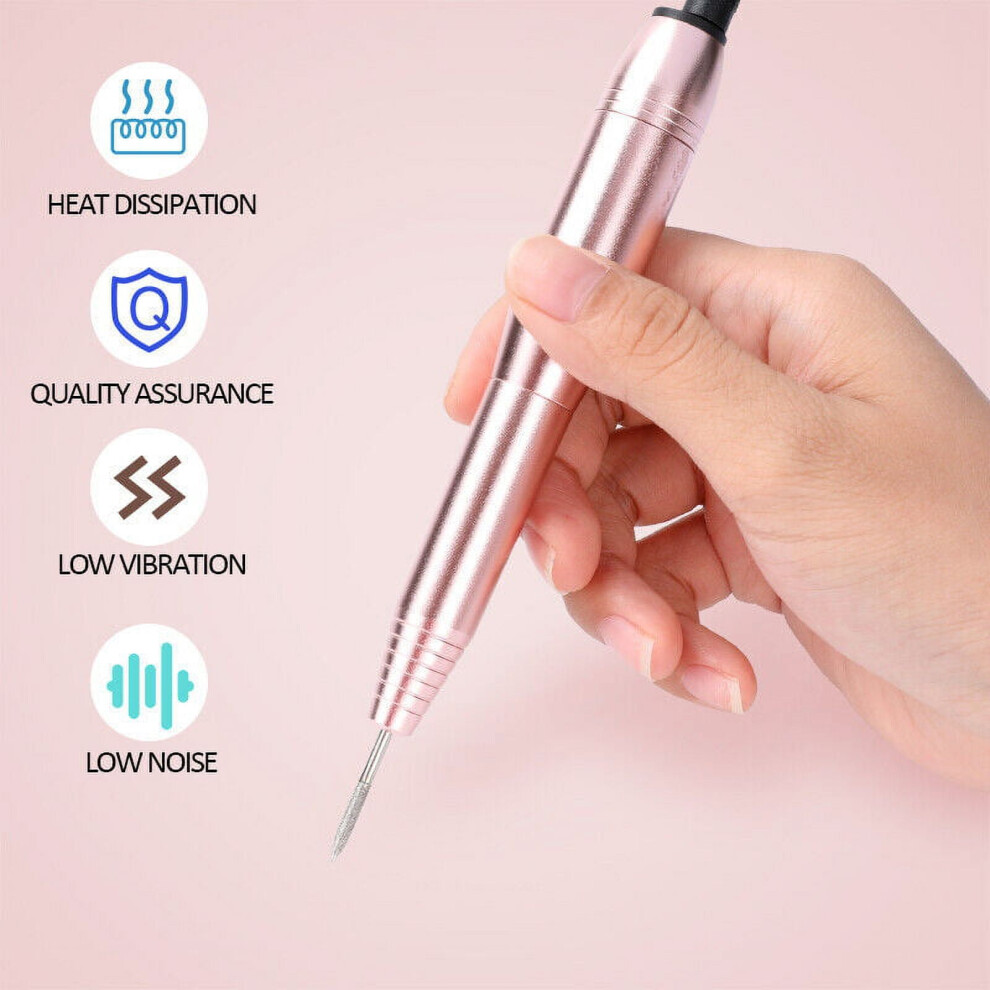 Professional Electric Manicure Nail Art Drill File Machine Pedicure Polisher Kit
