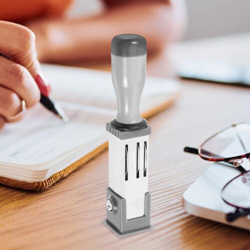 Tragbarer Datumsstempel mit Griff, praktischer Rollstempel, handlich 2