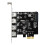 ΓΙΑ PCIE σε USB3.0 Κάρτα επέκτασης FL1100ChipΤροφοδοτικό 15 ακίδων PCI-E σε4 θύρες USB3.0Κάρτα 1