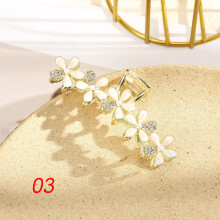Pinza para el cabello con perlas y diamantes de imitación, pinza para el cabello con forma de flor, para mujeres y niñas 04 03