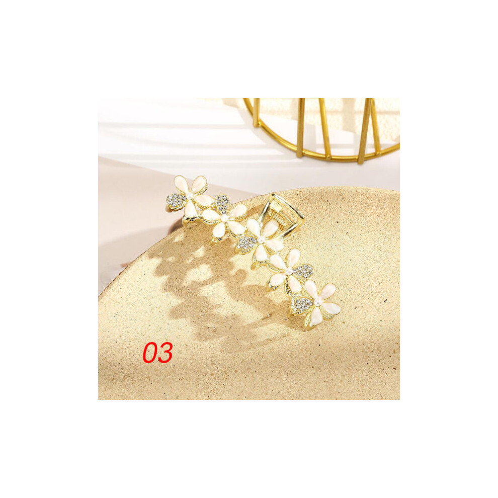 Pearl Rhinestone Hair Clip Fashion Flower Hair Claw Women Girls 04 03 9423501800756