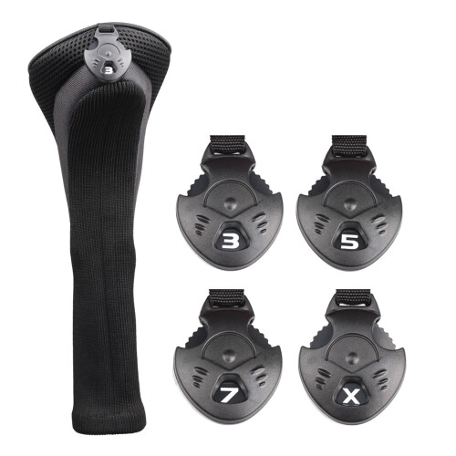 Capas para tacos de golfe Uclet Ball Sports, incluindo drivers e fairways de 1, 3 e 5 polegadas, com tela de proteção para o pescoço. Compatíveis 2