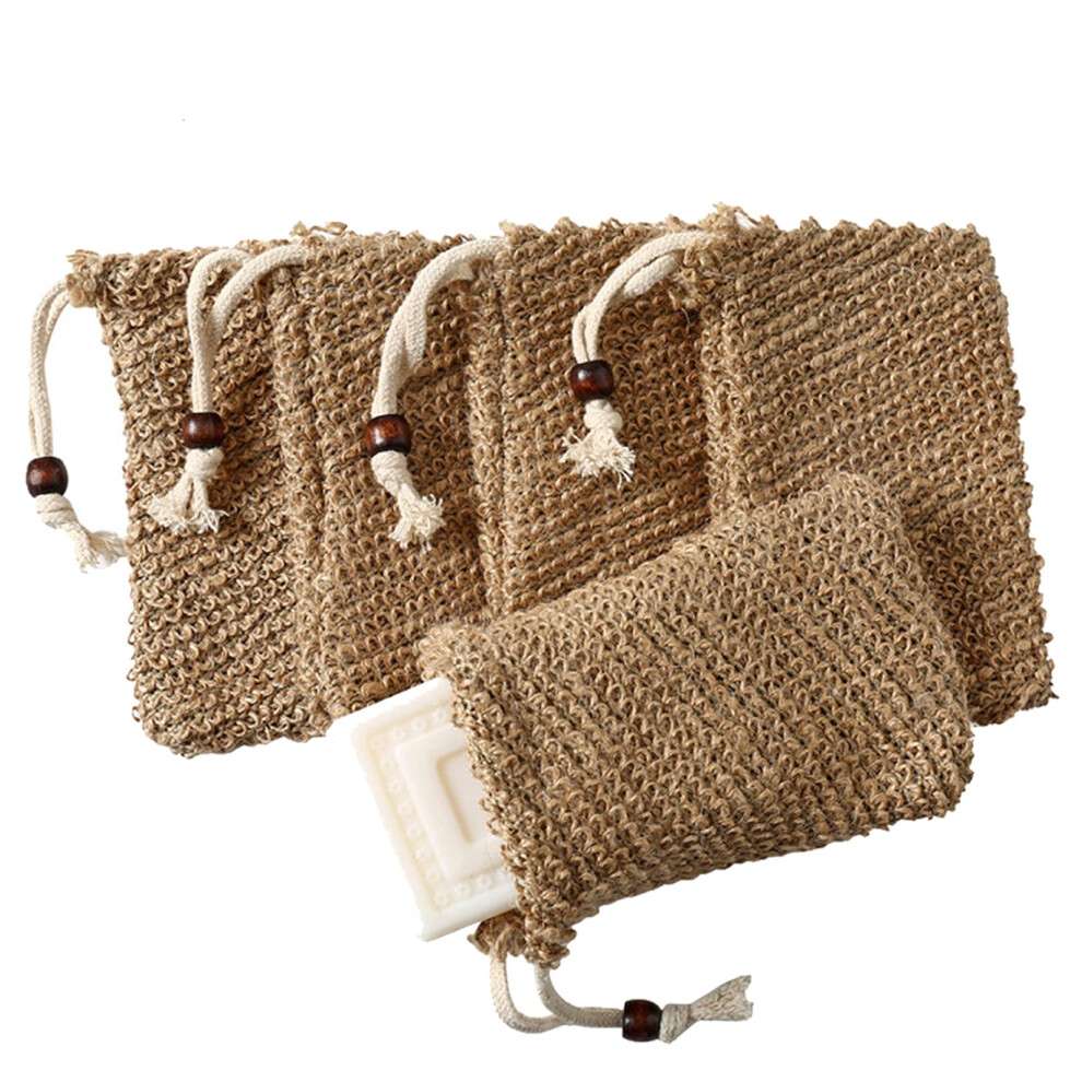 Soap Saver Bag with Natural Mesh for Rich Lather and Gentle Skin Exfoliation, Handmade Zero Waste