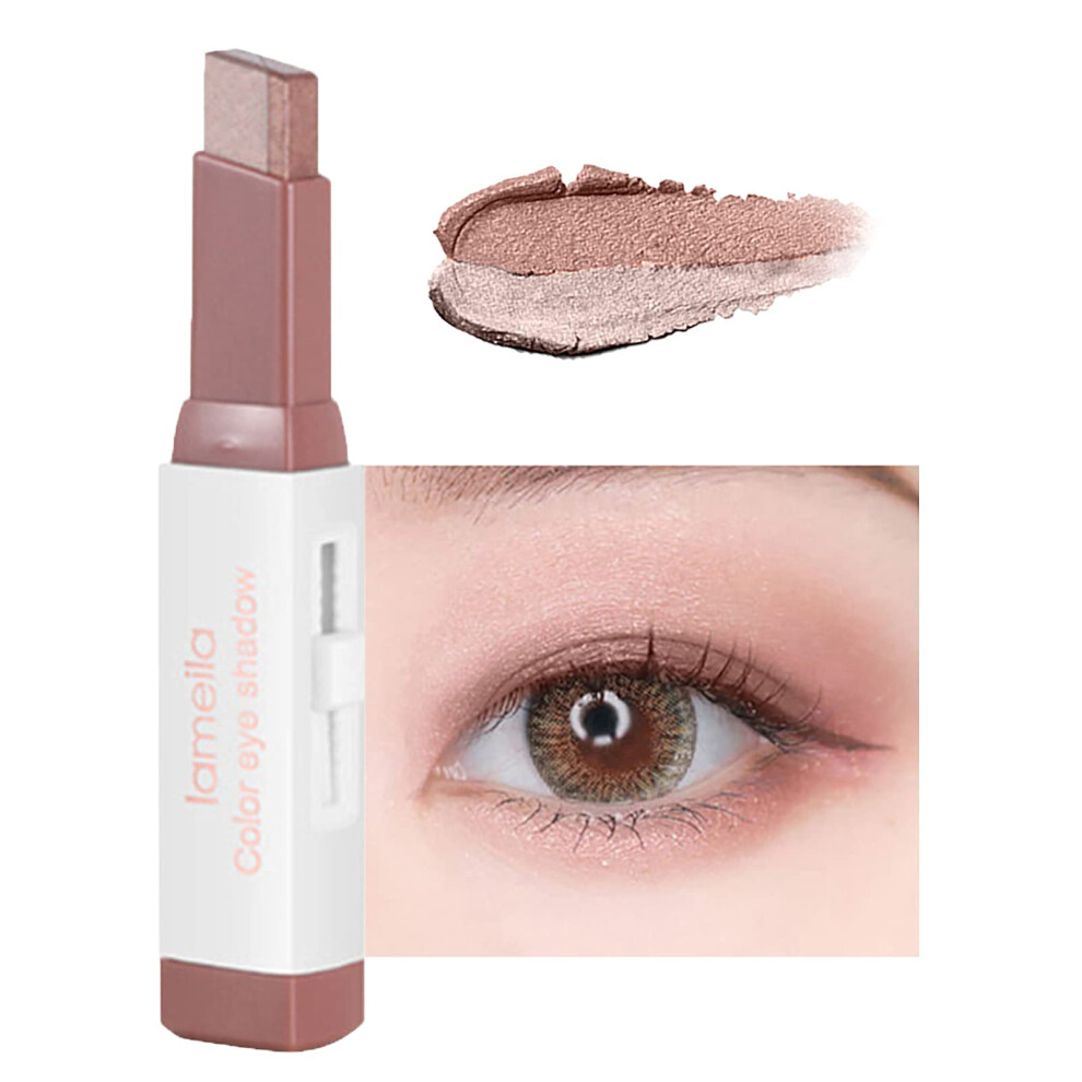 Eyeshadow Stick with DualColor Gradient, Waterproof LongLasting Shimmer for Beginners
