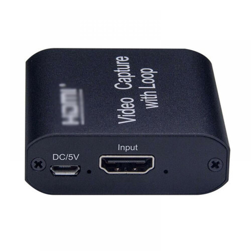 Κάρτα λήψης Prettyyui USB σε HDMI με έξοδο βρόχου - Μαύρο 1