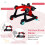 Girello pieghevole 4 in 1 con altezza regolabile rosso 4
