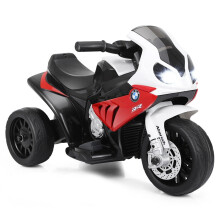 Børnemotorcykel med træningshjul 6 V el-motorcykel med musik 66 x 37 x 44,5 cm rød