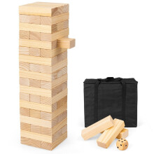 54 kostek vyrobených z borovicového dřeva Darn tower hra stavebnice hra 5 x 3,3 x 15,2 cm přírodní