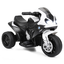 Børnemotorcykel 6v børnekøretøj 6v børnekøretøj med musik 66 x 37 x 44,5 cm sort + hvid