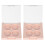 Pale Pink Empty Eyeshadow Palette 2Pcs with Multigrid Makeup Storage Tray for Travel 1