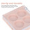 Pale Pink Empty Eyeshadow Palette 2Pcs with Multigrid Makeup Storage Tray for Travel 5