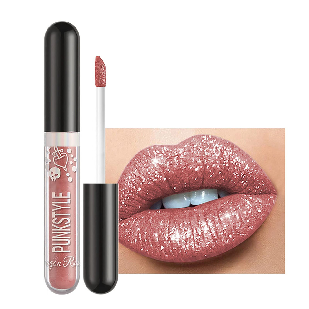 Waterproof Matte Liquid Lipstick Long Lasting Transfer Resistant Pearlescent Diamond Lip Gloss
