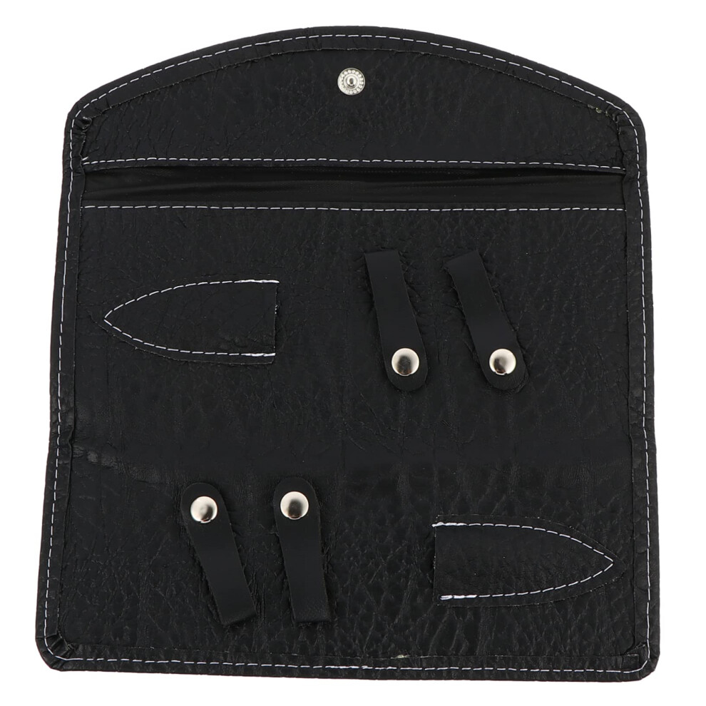 Hairdressing Scissor Case Leather Compact Lightweight Barber Pouch for Salon and Travel