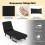 Armchair bed with bed function, folding sofa, sofa bed with adjustable backrest and removable cushion, black 4