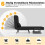 Armchair bed with bed function, folding sofa, sofa bed with adjustable backrest and removable cushion, black 2