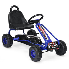 Gokart Go Cart med håndbrems pedal bil 30kg pedal kjøretøy pedal kjøretøy 3-6 år blå