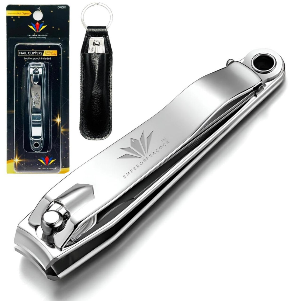 Heavy Duty Nail Clipper for Thick Nails with Wide Jaw Opening and Builtâin File, Carbon Steel