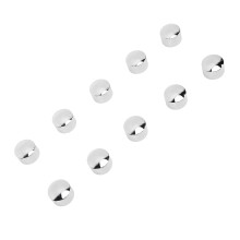 10 pièces cache-têtes de vis en aluminium argenté 7,5-10 mm