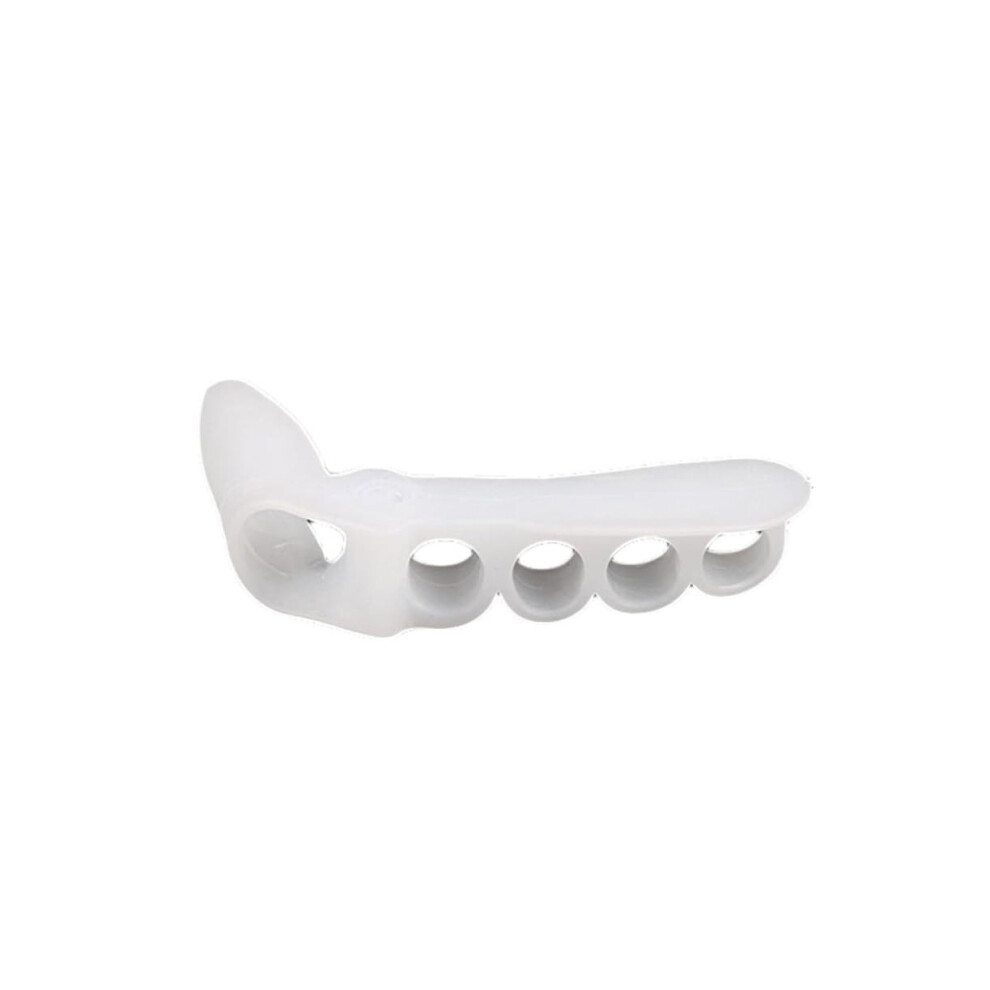 Gel Toe Separators and Bunion Corrector with Flexible Alignment Support for Overlapping Toes, White