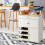 Wooden kitchen trolley serving trolley kitchen trolley with 3 wine racks 1