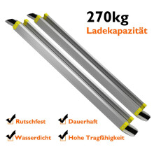 2 x skalowalna, antypoślizgowa aluminiowa rampa teleskopowa