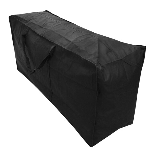 Borsa porta cuscini impermeabile Kiplyki per mobili da giardino, colore nero, resistente.
