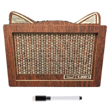 Boîte décorative de bureau avec meuble de comptoir, bocal à provisions en bois de qualité, présentoir d'objets artisanaux en bois