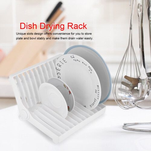 Scolapiatti pieghevole da cucina, design unico, organizer per posate, contenitore in plastica. 1