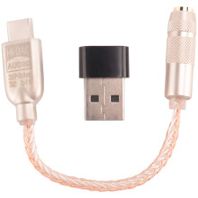 Type-C til 3.5 Jack ALC5686 Chip HiFi Digital Audio Dekodning Lydkort Høretelefon Lydkabel (USB-header)