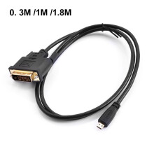 SUSUchens DOONJIEY Cabo Adaptador Micro Banhado a Ouro compatível com DVI24+1Pin para HDTV 1.8M