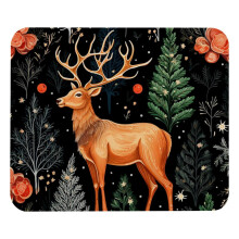 Mouse pad cu model de elan de Crăciun, cu bază antiderapantă din cauciuc, design pătrat pentru școală, birou și casă, 8,3'' x 9,8''
