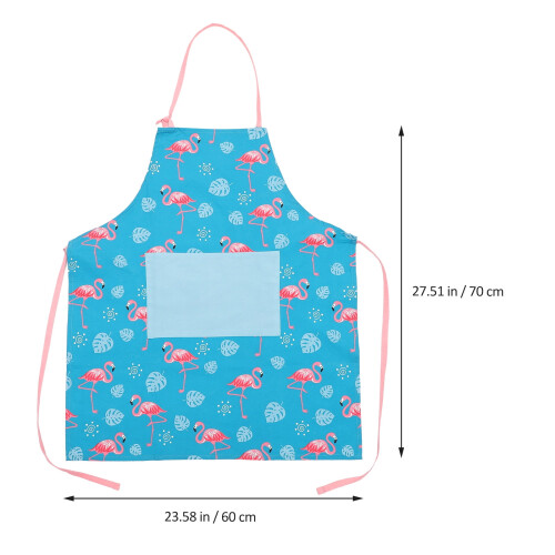 Köksförkläde Flamingotryckt förkläde Justerbart polyesterförkläde för matlagning och grillning 1