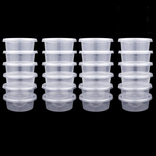 Conjunto de 25 recipientes de espuma para guardar slime com tampas. 1