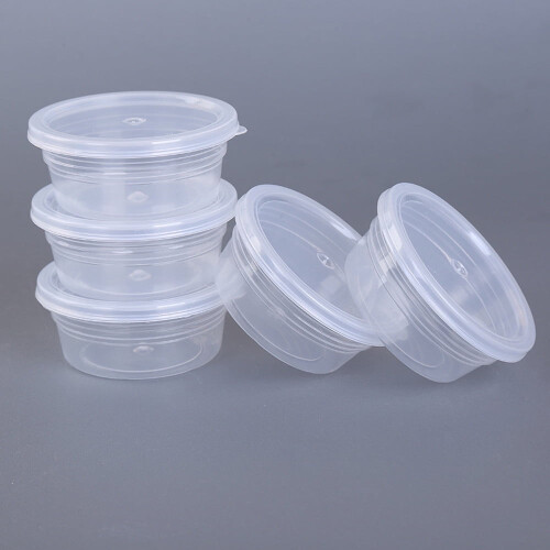 Conjunto de 25 recipientes de espuma para guardar slime com tampas. 2