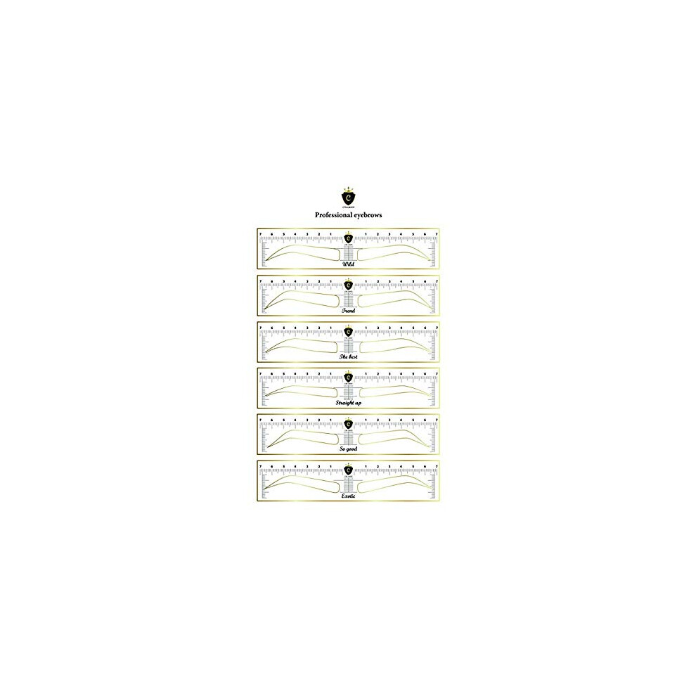 Eyebrow Stencil Kit for Microblading with 12 Brow Shape Templates, 24pcs and Brush