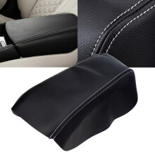 Für Nissan Maxima 2016-2019: Schwarze Leder-Mittelkonsolenabdeckung mit Armlehne