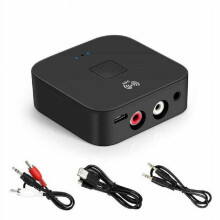 Bluetooth 5.0 vevőegység, vezeték nélküli, 3,5 mm-es jack, AUX, NFC - 2RCA sztereó audio adapter