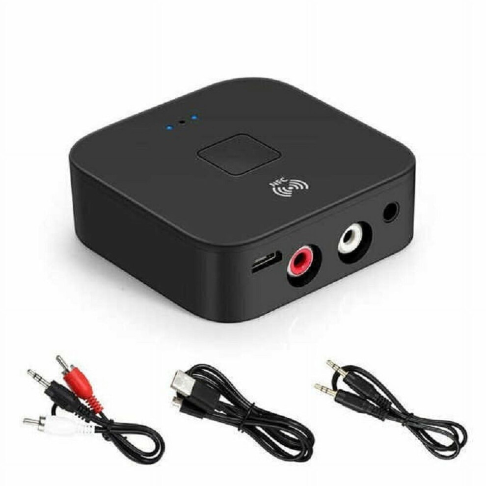 Bluetooth 5.0 Receiver Wireless 3.5Mm Jack Aux Nfc To 2 Rca Audio Stereo Adapter 9048212770480