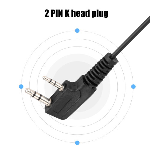 Ακουστικό Emoshayoga για Walkie Talkie, Ακουστικό PTT με ακουστικό σωλήνα 2 ακίδων και γάντζο 2