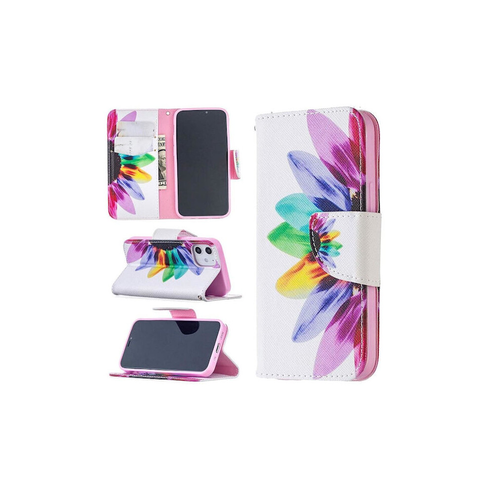 Wallet Case Compatible With Apple Compatible With Iphone 12 Mini Â Colorful Flower 9048212771746