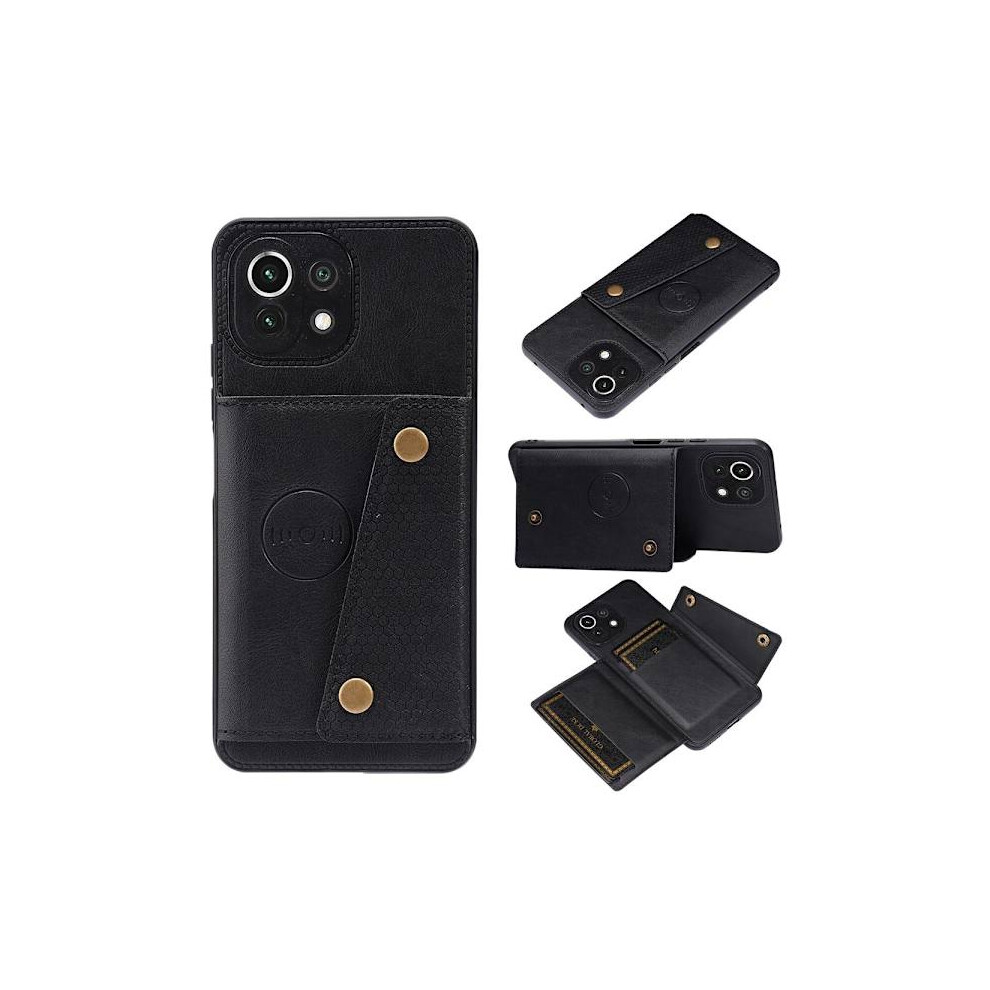 Compatible With Xiaomi Mi 11 Lite - Stylish Practical Case With Card Slot Black 9048212771852
