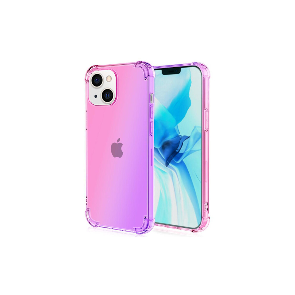 Compatible With Iphone 13 - Stylish Shock-Absorbing Floveme Case Pink/Purple 9048212771647