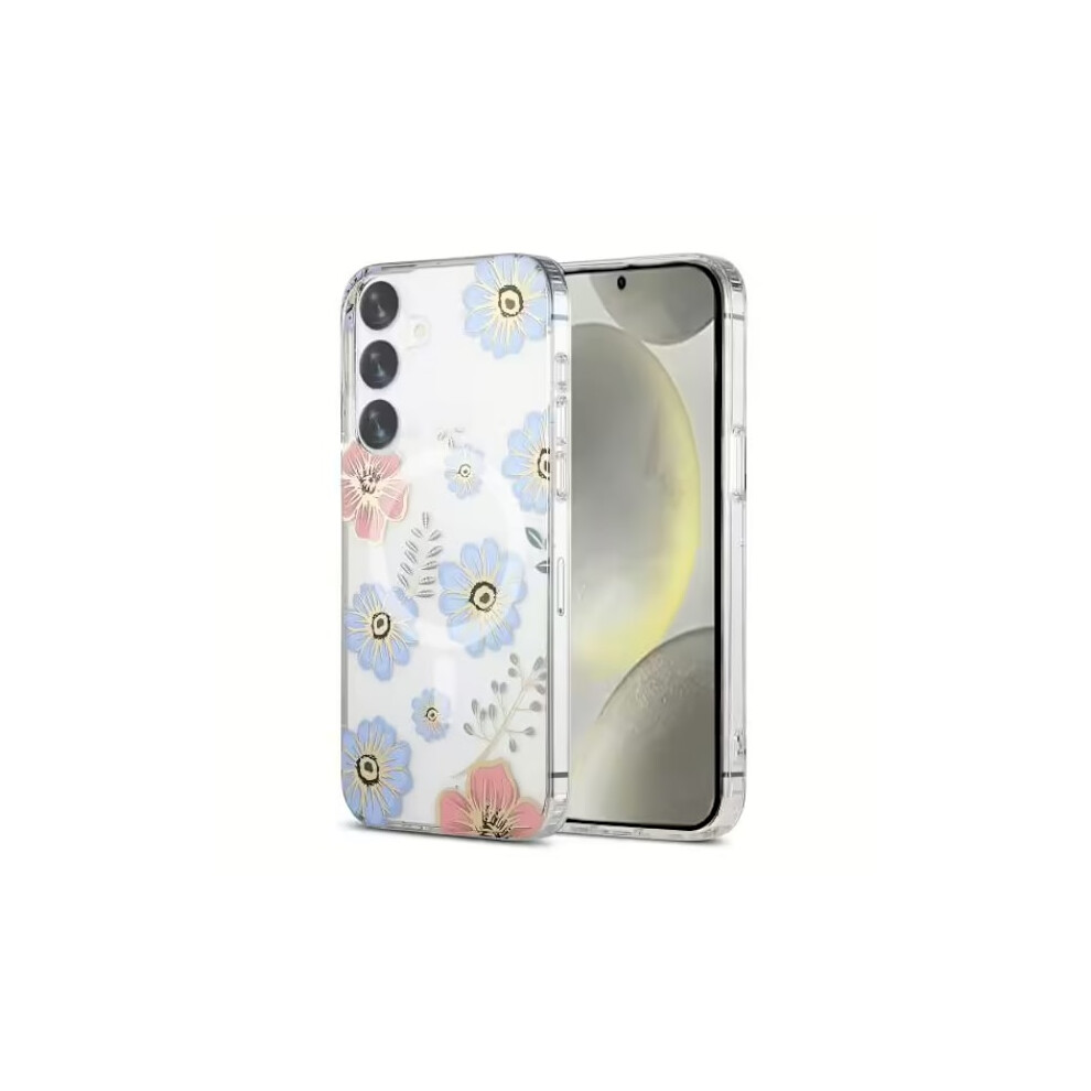 Compatible With Samsung Galaxy S24 Mobile Case Magnet - Flowers Red/Blue 9048212771883